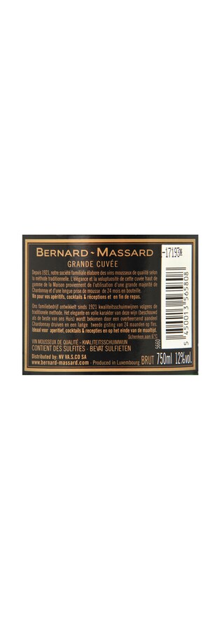 Bernard-Massard | Grande Cuvée | Sélection | Schuimwijn | Brut 