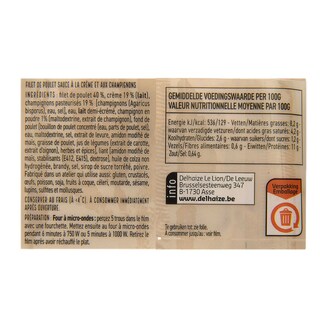 Delhaize | Poulet champignons 