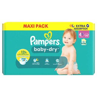 Pampers | Baby Dry | Langes | Taille 4+ | Maxi Pack 
