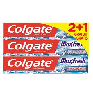 Colgate | Dentifrice | Maxfresh bleu | 2+1 gratuit 