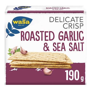 Wasa | Knäckebröd | Dun | Roasted Garlic & Seasalt 