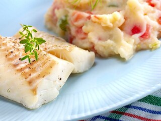 Kabeljauw in papillot, stoemp met venkel en tomaten