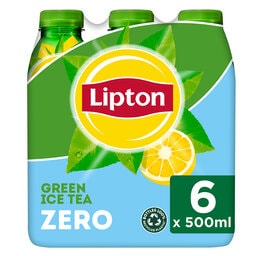 Lipton | Green Tea | Ice Tea | Non pétillant | Vert | Sans Sucre 6 x 50 cl