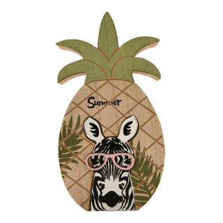 Delhaize | Ananas | Girafe en Bois 