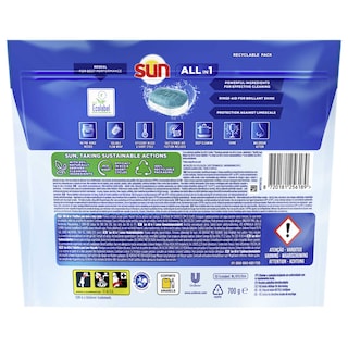 Sun | Vaatwastabletten | Lemon | All in One | 40T 40 st