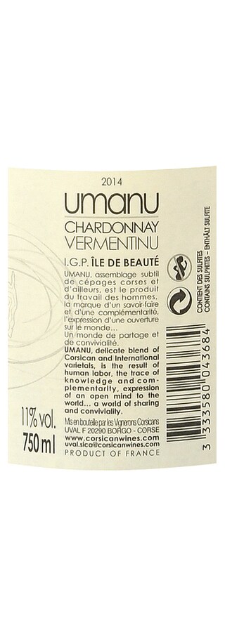 France - Frankrijk | Corse - IGP Ile de Beauté | Umanu Chardonnay / Vermentino Blanc 