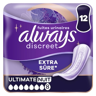 Always | Discreet | Serviettes | Fuites Urinaires | Nuit 