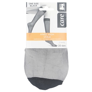 Delhaize | Care | Mi-bas voile/lycra noir 