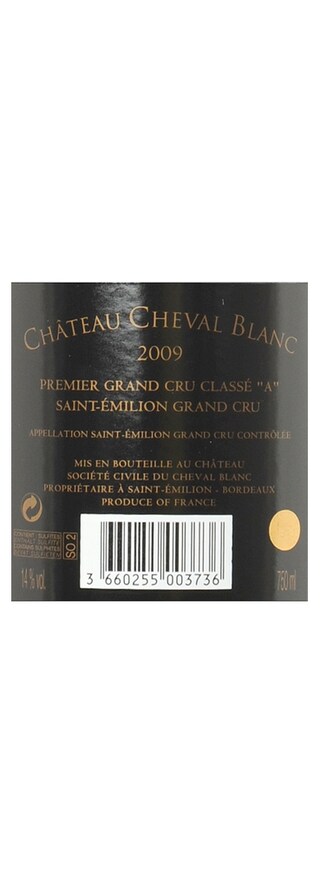 France - Frankrijk | Saint Emilion | CHATEAU CHEVAL BLANC 2009 