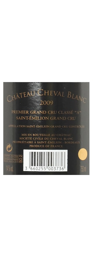 France - Frankrijk | Saint Emilion | CHATEAU CHEVAL BLANC 2009 