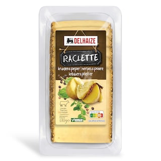 Delhaize | Fromage | Raclette | Herbes-Poivre 180 gr