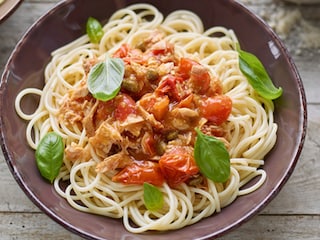 Spaghetti met tonijn en kerstomaten