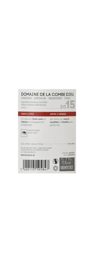 France - Frankrijk | Rhône - Rasteau | Domaine de la Combe Dieu Rood 