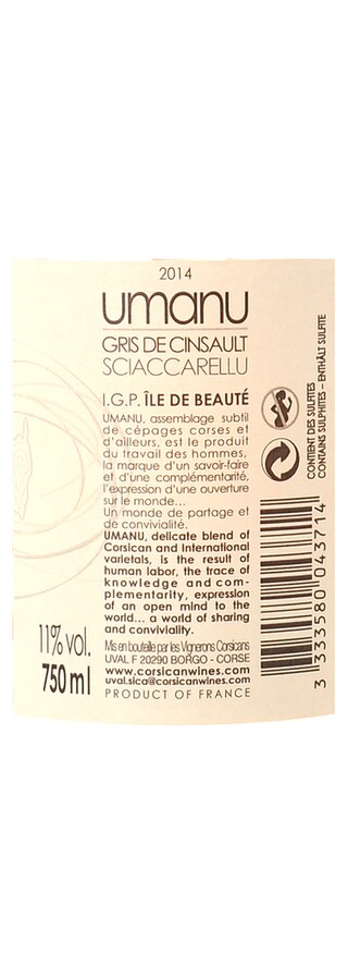 France - Frankrijk | Corse - IGP Ile de Beauté | Umanu Cinsault / Sciaccarellu Rosé 