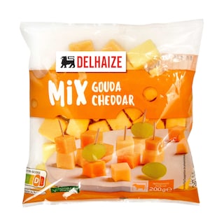 Delhaize | Cubes | Gouda | Cheddar 