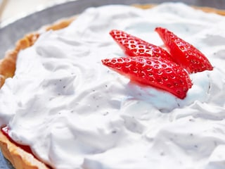 Tarte aux fraises et basilic thaï