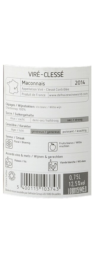 FR BOURGOGNE MACONNAIS | Bourgogne | Viré Clessé 2014 Wit 