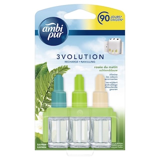 Ambi Pur | 3volution | Désodorisant | Rosée du matin | Recharge 