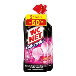 WC Net | Gel toilette | Crystal | Pink Flower | 2ème à 1/2 prix 