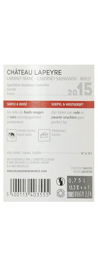 France - Frankrijk | Bordeaux | Château Lapeyre 2015 Red 