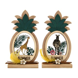 Delhaize | Ananas en Bois 19cm 