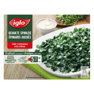 Iglo | Epinards  | Hachés | Crème | Barquettes 