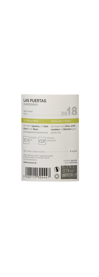 Chili | Central Valley | Las Puertas Chardonnay 2018 