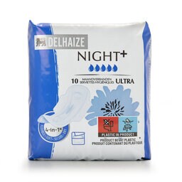 Delhaize | Care | Maandverband | Ultra nacht 10 st