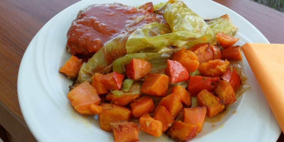 Ossobucco van rund met kool, hokkaidopompoen en komijn