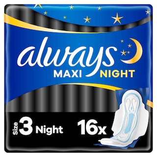 Always | Maxi | Serviettes | Nuit | Ailettes 