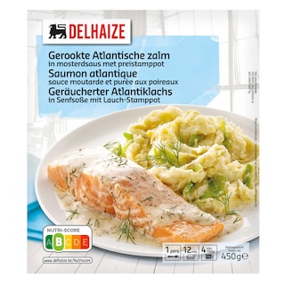 Delhaize | Zalm | Atlantisch | Mosterdsaus-Preipuree 
