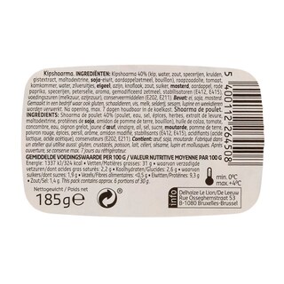 Delhaize | Salade de poulet shoarma 