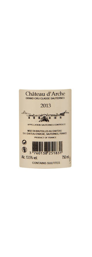 France - Frankrijk | Bordeaux - Sauternes | Château d'Arche Grand Cru Classé 2015 | Houten kist 