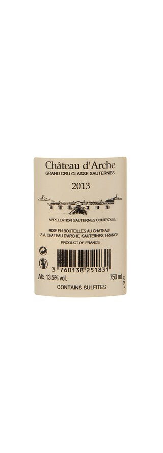 France - Frankrijk | Bordeaux - Sauternes | Château d'Arche Grand Cru Classé 2015 | Houten kist 