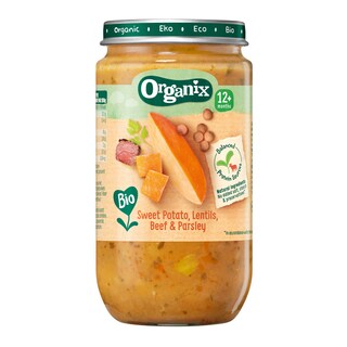 Organix | Maaltijd | Zoete Aardappel Rund | 12M | Bio 