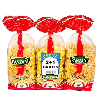 Panzani | Pâtes | Farfalle | 2+1 gratuit 