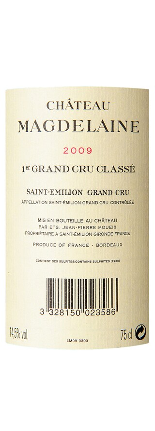 Bordeaux - Saint Emilion 1Gcc | Château Magdelaine 2009 