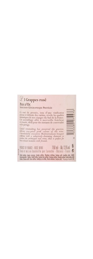 France - Frankrijk | Midi de la France - Oc IGP | Laroche OC 3 Grappes 2018 Rosé 