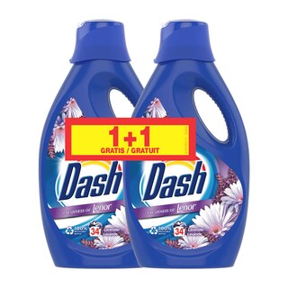 Dash | Wasmiddel | Vloeibaar | Lavendel | 1,87L | 34DS | 1+1 