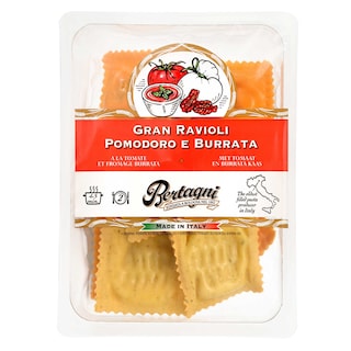 Bertagni | Gran raviolo | Tomate | Burrata 