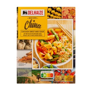 Delhaize | Poulet aigre-doux avec du riz cuit 