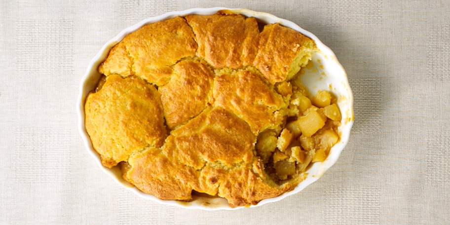 Cobbler aux poires et au gingembre