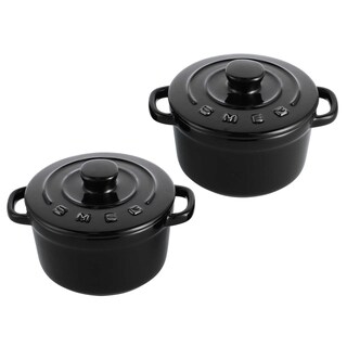 Smeg | Set mini cocottes | zwart | 12 cm 