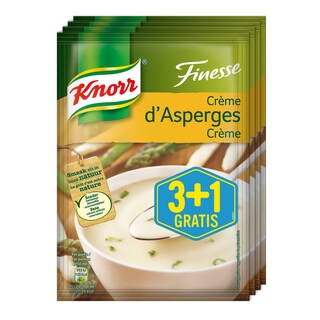Knorr | Finesse | Potage | Crème d'asperges | 3+1 gratuit 
