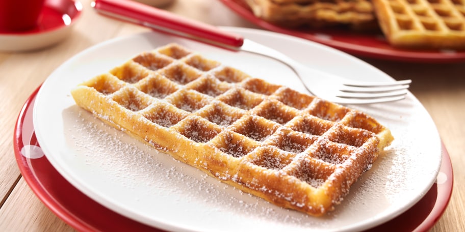 Zachte wafels met appels