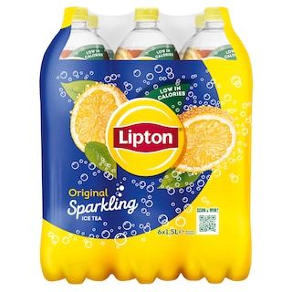 Lipton | Iced Tea | Thé noir | Original | Pétillant | Faible en calories |PET 