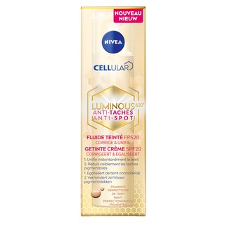 Nivea | Visage | Visage | Fluide teinté FPS20 | Cellular tinted Luminous 4 cl 