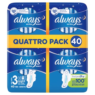 Always | Ultra | Serviettes hygiéniques | Nuit 