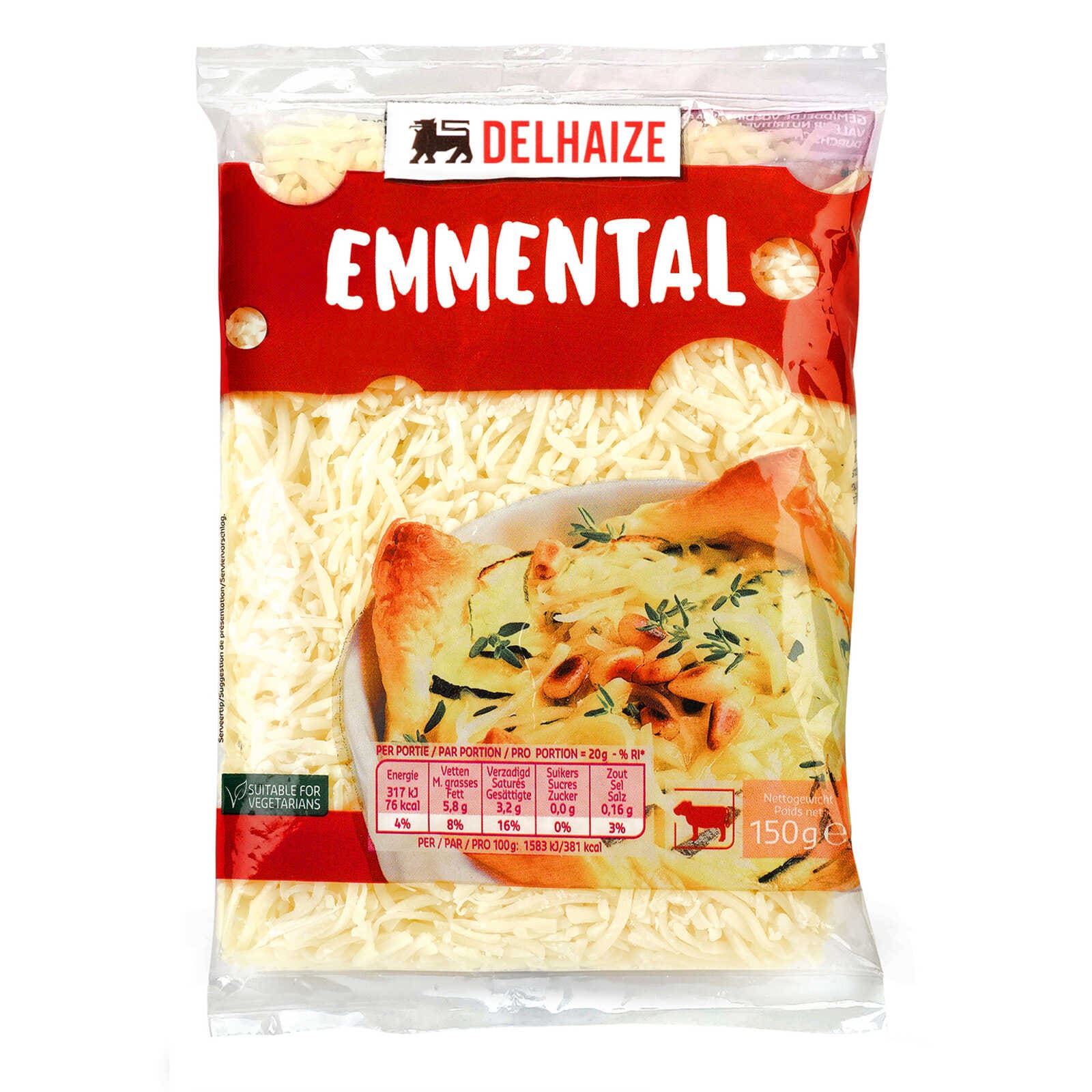 Delhaize Emmental Geraspt 150 Gr Delhaize 2687