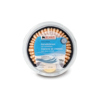 Delhaize | Couronne de crevettes|Cuites|Sauce cocktail 